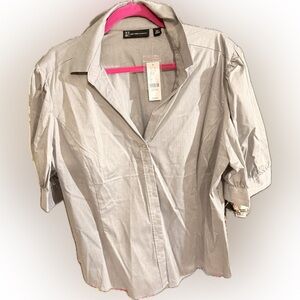 New York & Company Gray Blouse